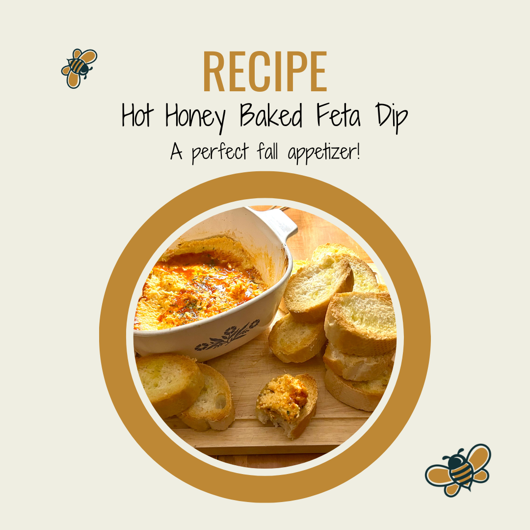 Hot honey baked feta dip